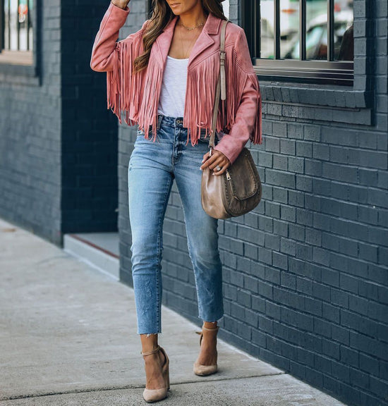 Tanja | Stylische Fransenjacke für Damen - Elle Zürich