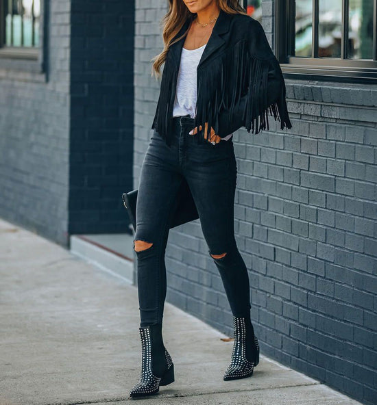 Tanja | Stylische Fransenjacke für Damen - Elle Zürich
