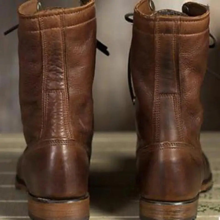 Helga | Stylische Hohe Braune Damenstiefel - Elle Zürich