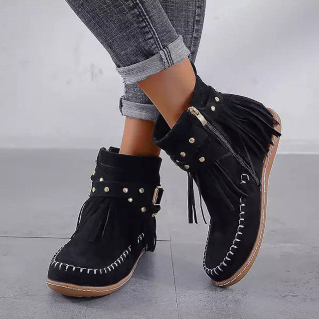 Isabella | Bequeme Vintage-Damenschuhe mit Reißverschluss - Elle Zürich