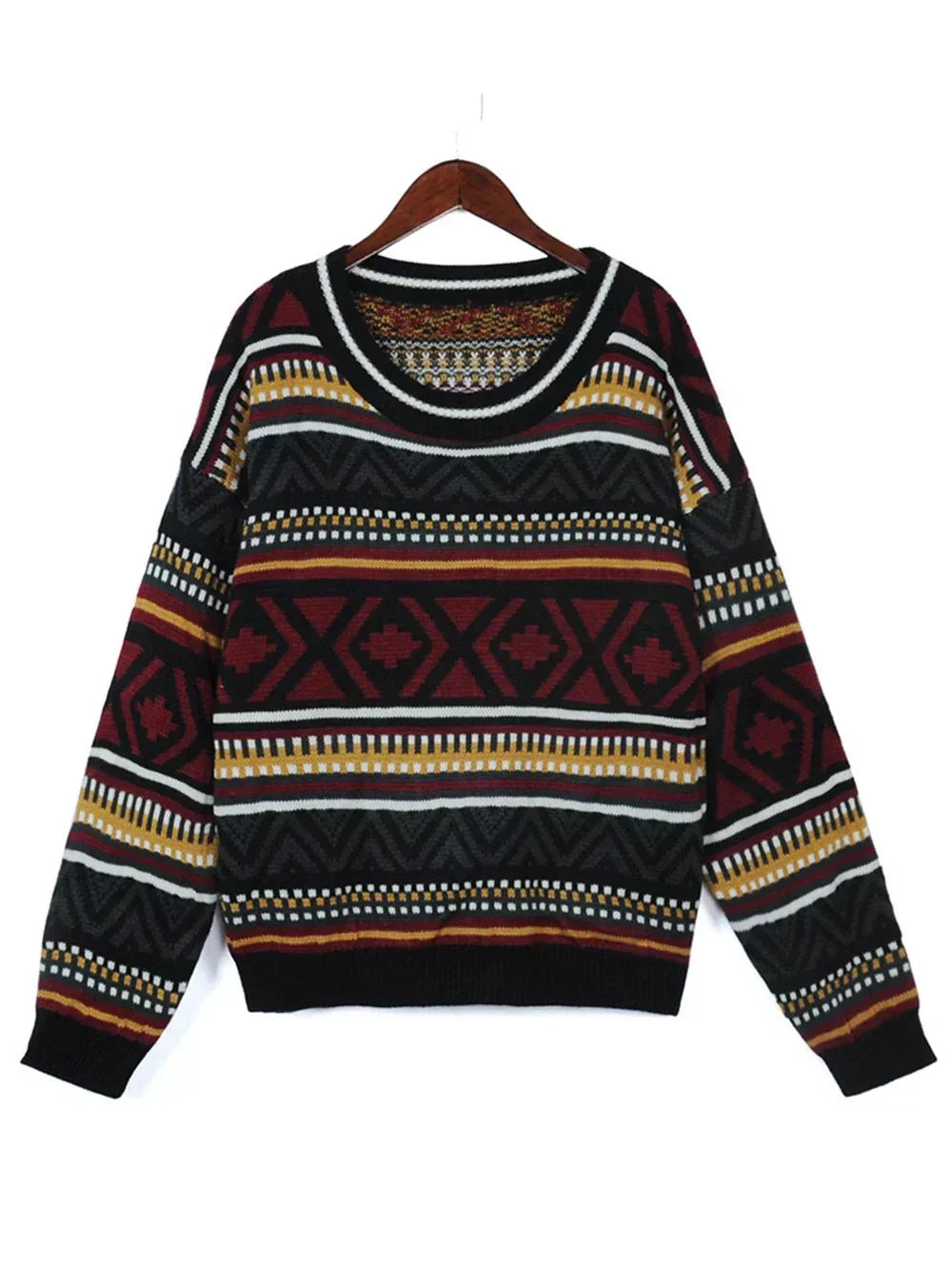 Rita | Damen Winter-Strickpullover mit Tribal-Muster - Elle Zürich