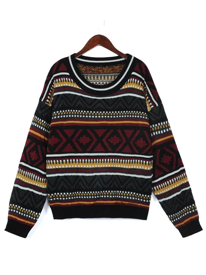 Rita | Damen Winter-Strickpullover mit Tribal-Muster - Elle Zürich
