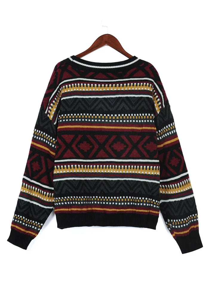 Rita | Damen Winter-Strickpullover mit Tribal-Muster - Elle Zürich