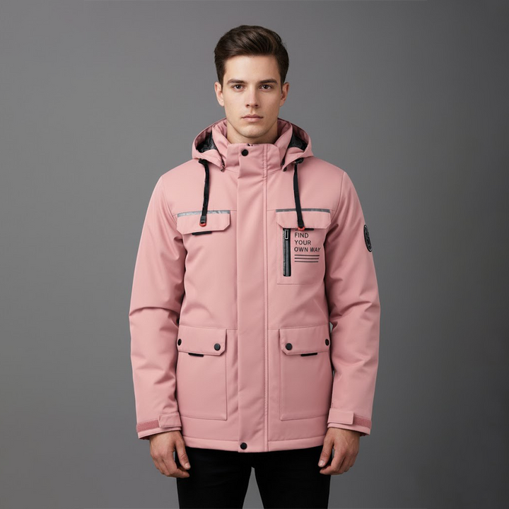 Clemens | Herren Wasserdichte Ski Winterjacke Mit Kapuze Für Draußen