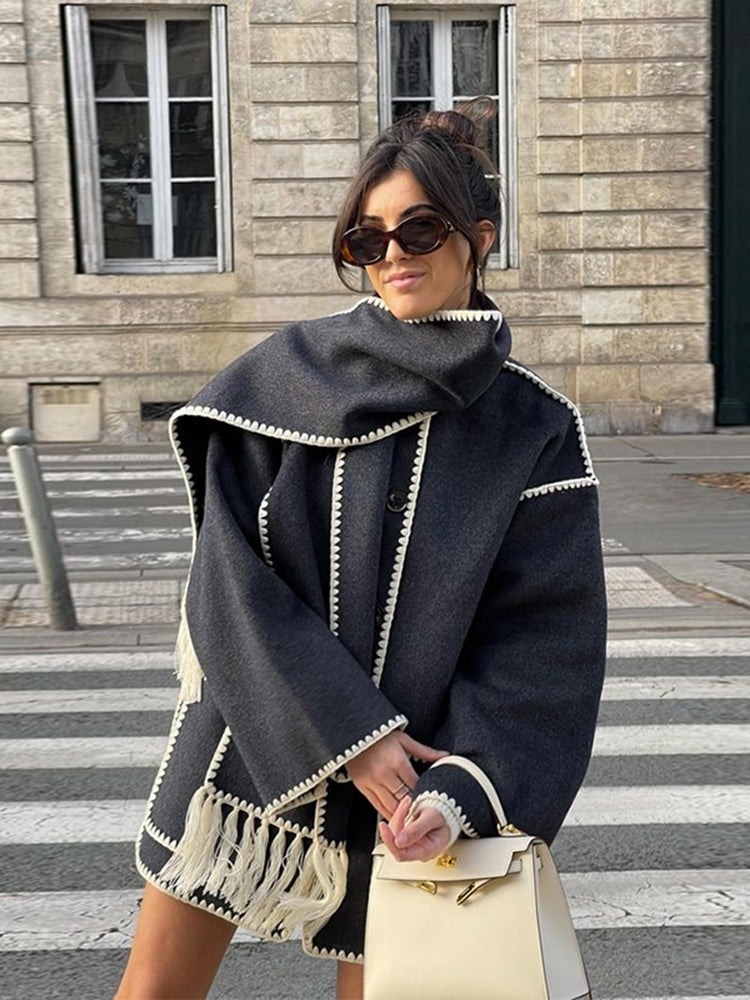 Victoria | Damen Gemütlicher Winter Oversized Mantel - Elle Zürich