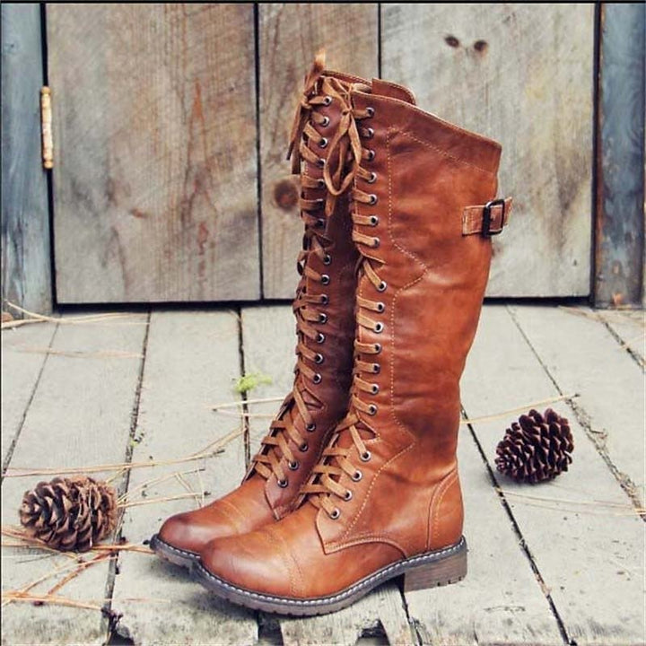 Lena | Damen Hohe Schnürstiefel im Reitstil - Elle Zürich
