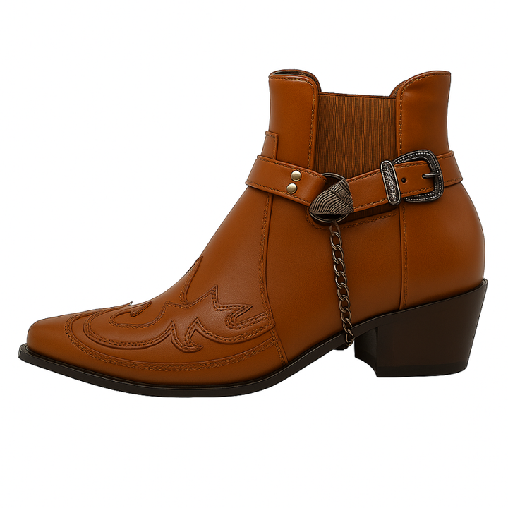 Vincent | Leder-Stiefeletten für Herren mit Kette