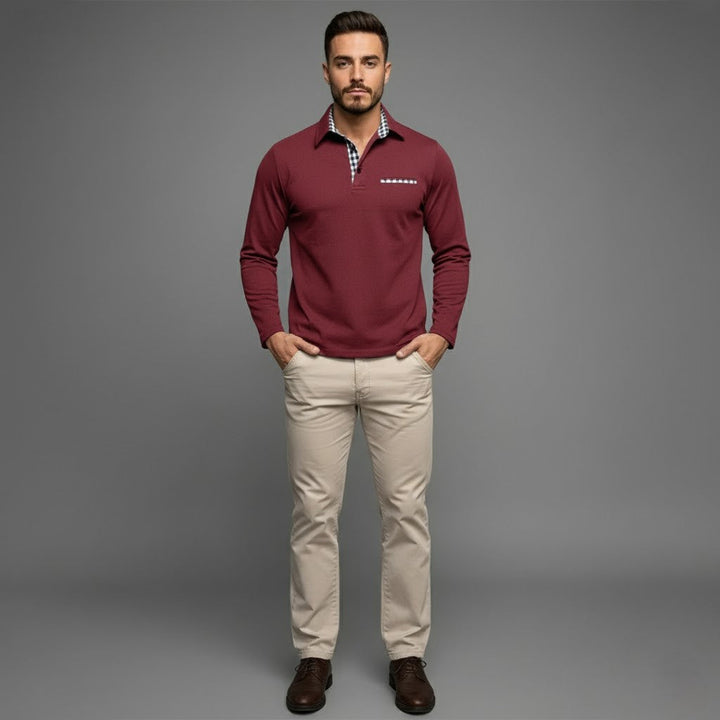 Lutz | Herren Winter Langarm Poloshirt