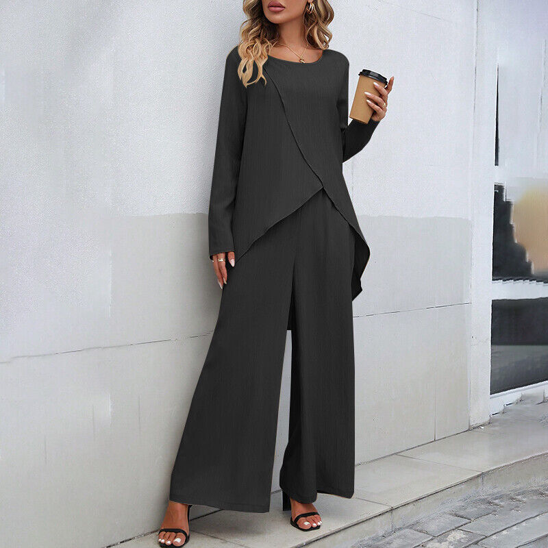 Anja | Schickes Damen-Set mit Langarm und weitem Bein - Elle Zürich