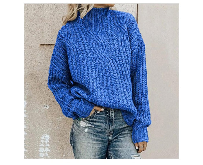 Elke | Frauen Winterpullover mit Grobstrick Zopfmuster - Elle Zürich