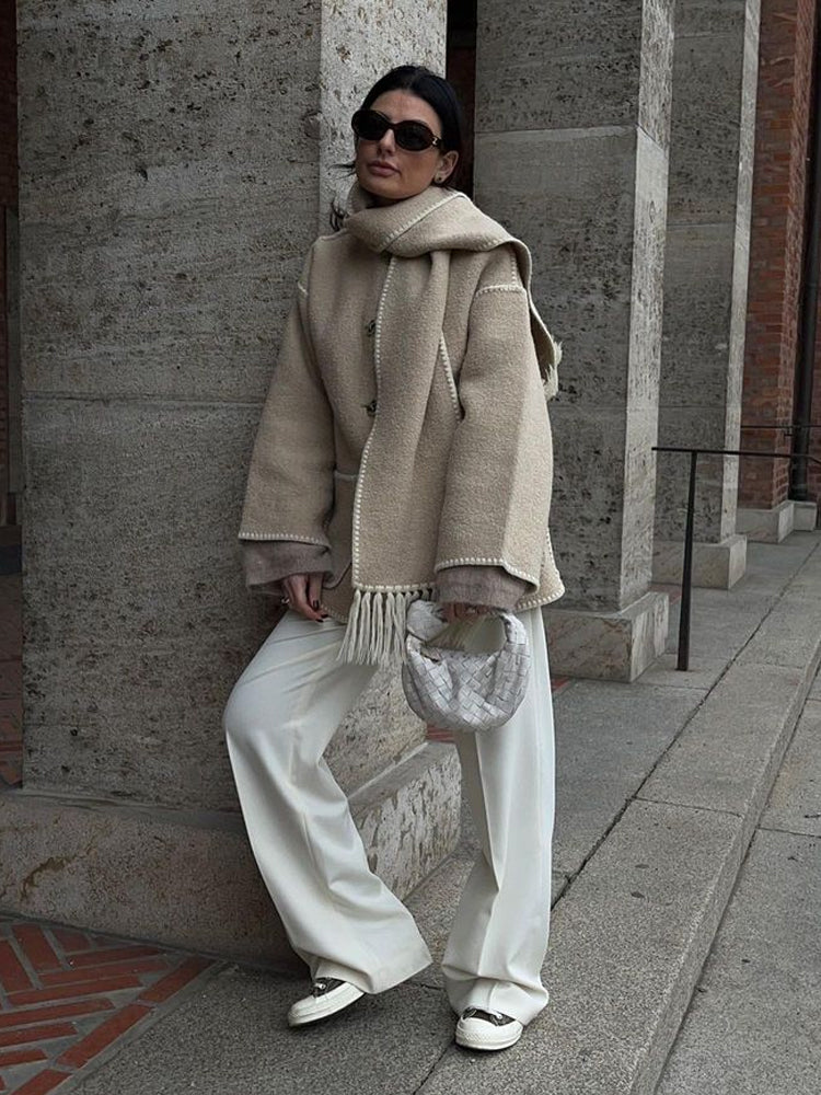 Victoria | Damen Gemütlicher Winter Oversized Mantel - Elle Zürich