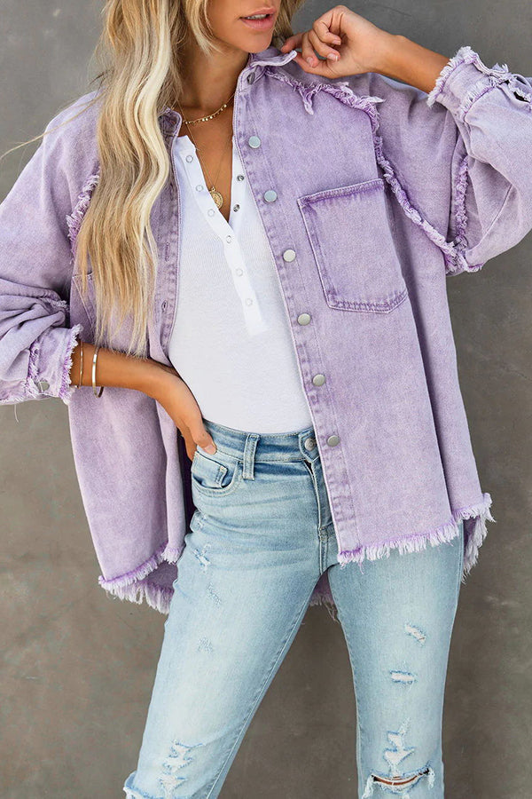 Renate | Damen Winter Jeans-Hemdjacke - Elle Zürich