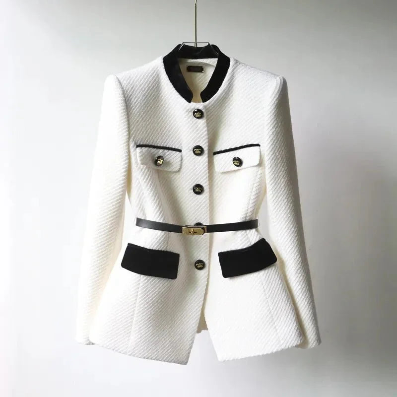Helga | Damen Winterjacke mit Gürtel und Taschen - Elle Zürich
