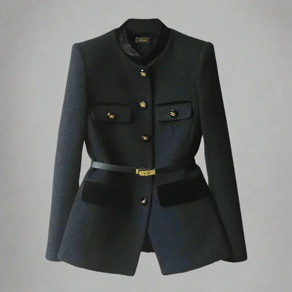 Helga | Damen Winterjacke mit Gürtel und Taschen - Elle Zürich