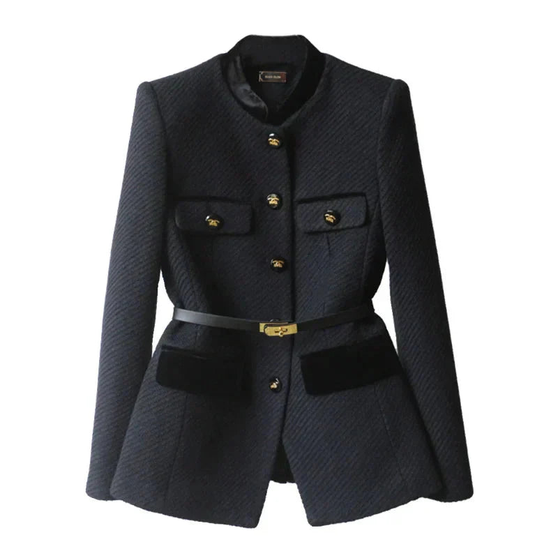 Helga | Damen Winterjacke mit Gürtel und Taschen - Elle Zürich