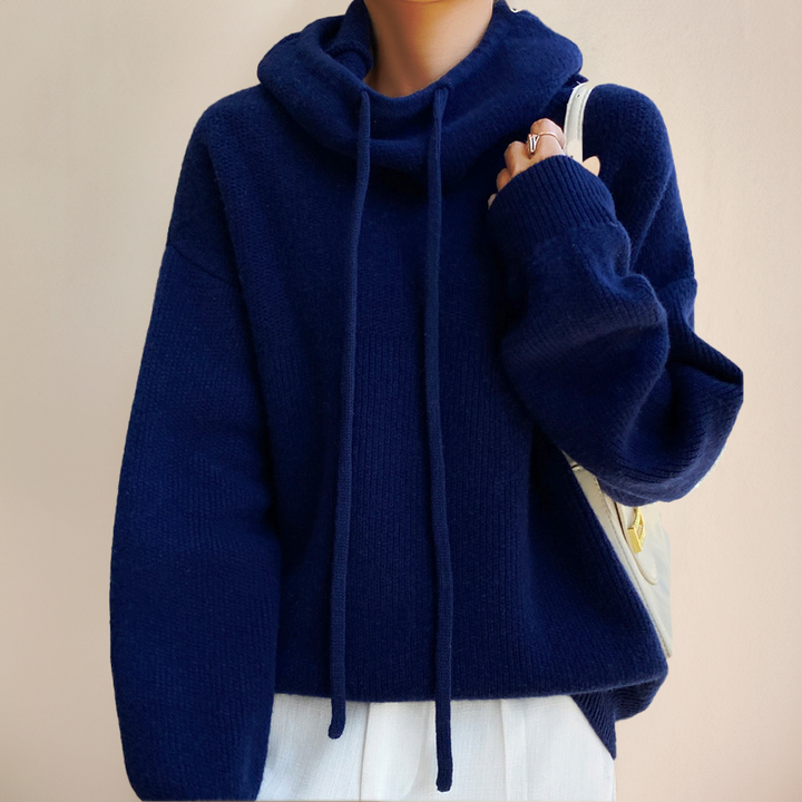 Nicole | Damen Winterpullover mit Kapuze und lockerem Schnitt - Elle Zürich