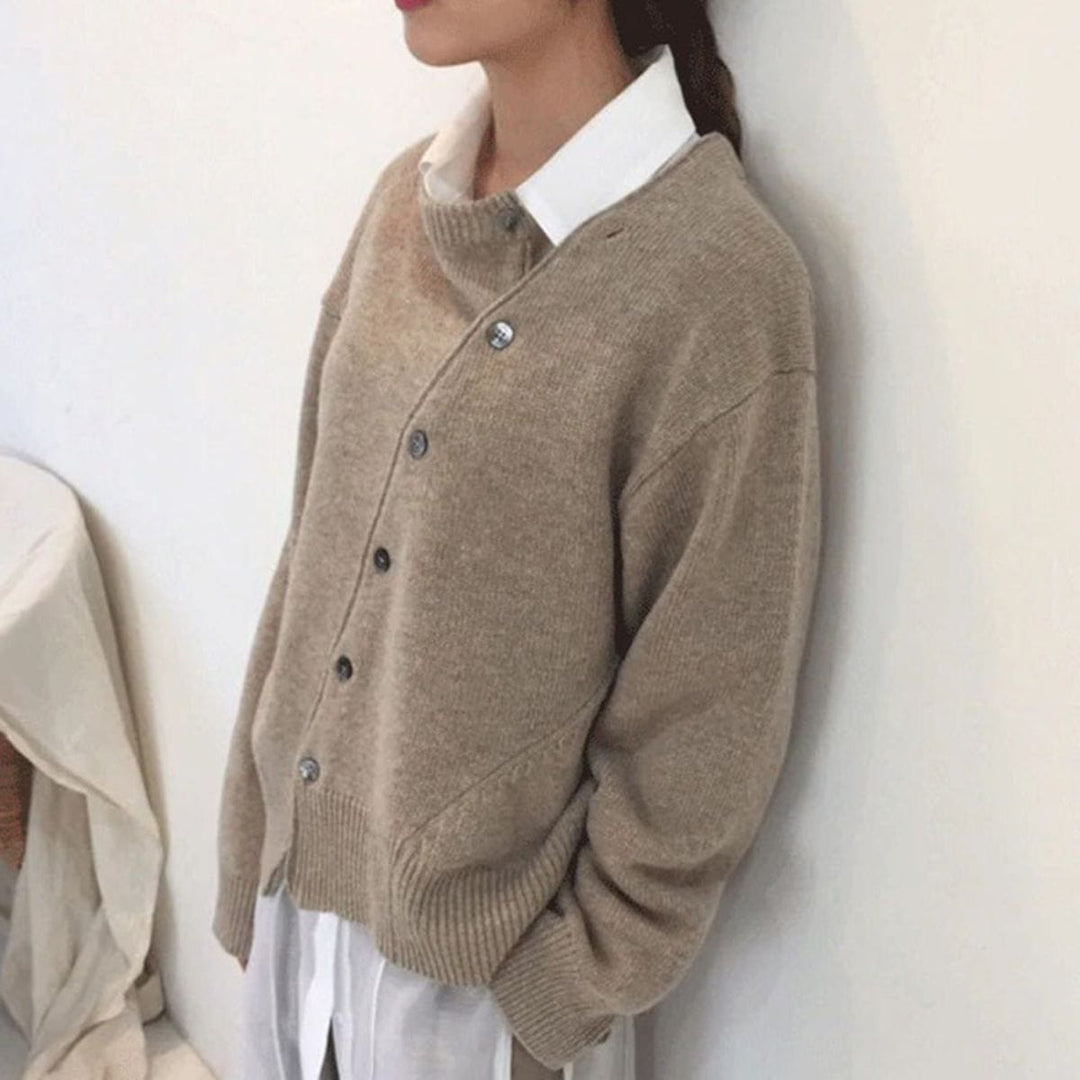 Andrea | Damen Winter Geknöpfter Cardigan-Pullover - Elle Zürich
