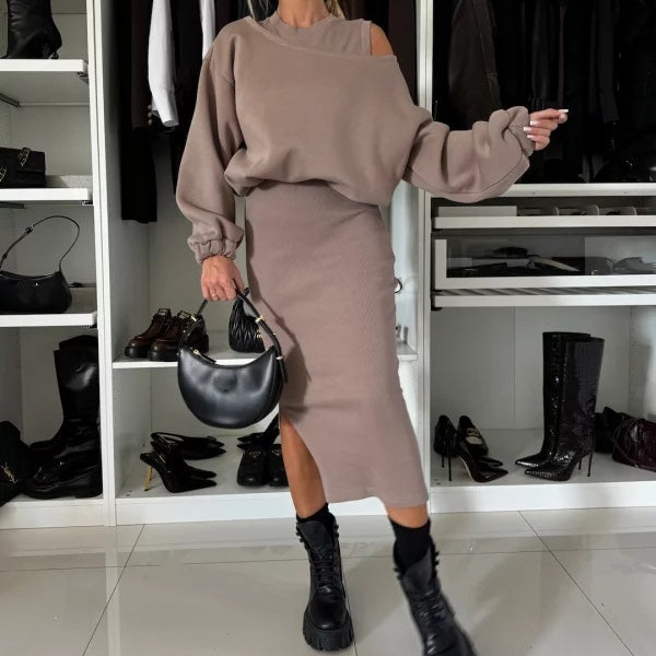 Sandra | Zweiteiliges Set aus ärmellosem Kleid und Top - Elle Zürich