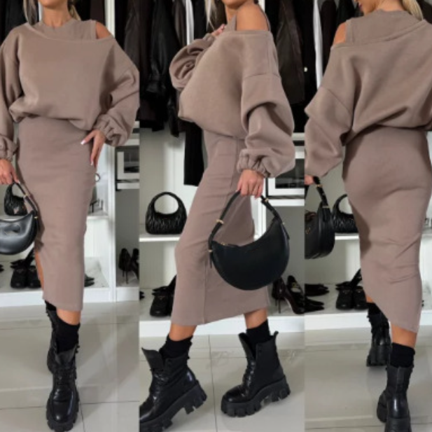 Sandra | Zweiteiliges Set aus ärmellosem Kleid und Top - Elle Zürich