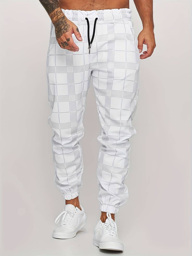 Norbert | Herren Kariert Joggerhose Casual Streetwear - Elle Zürich