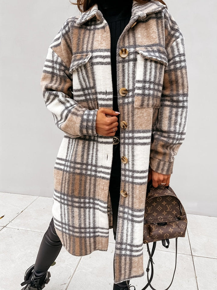 Tamara | Damen Winter Kariertes Jacke mit Lockerer Passform - Elle Zürich