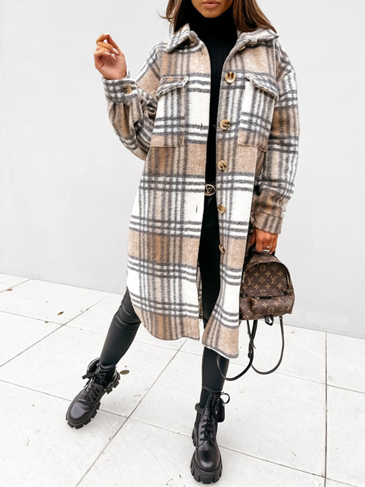 Tamara | Damen Winter Kariertes Jacke mit Lockerer Passform - Elle Zürich