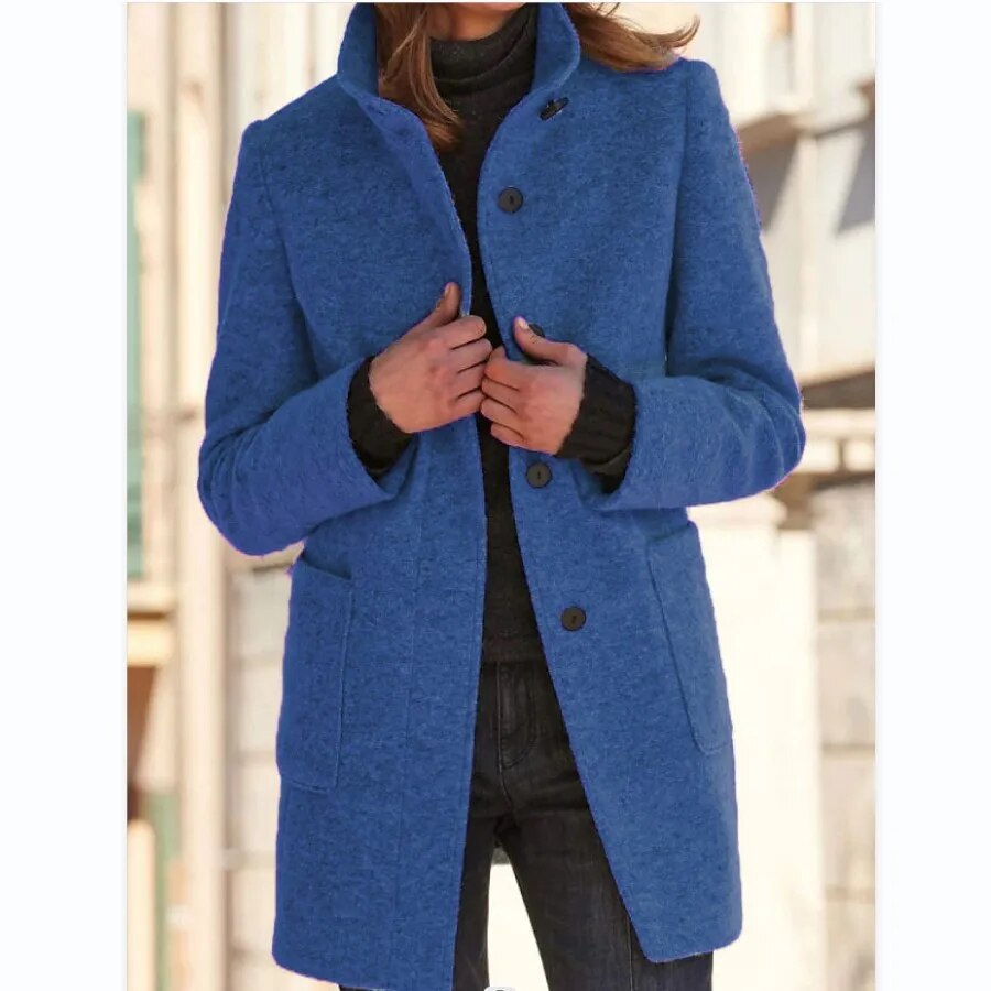 Katharina | Damen Eleganter Einreihiger Wintermantel - Elle Zürich