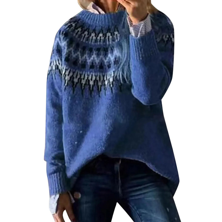 Anna | Damen Winterstrickpullover mit Nordischem Muster - Elle Zürich