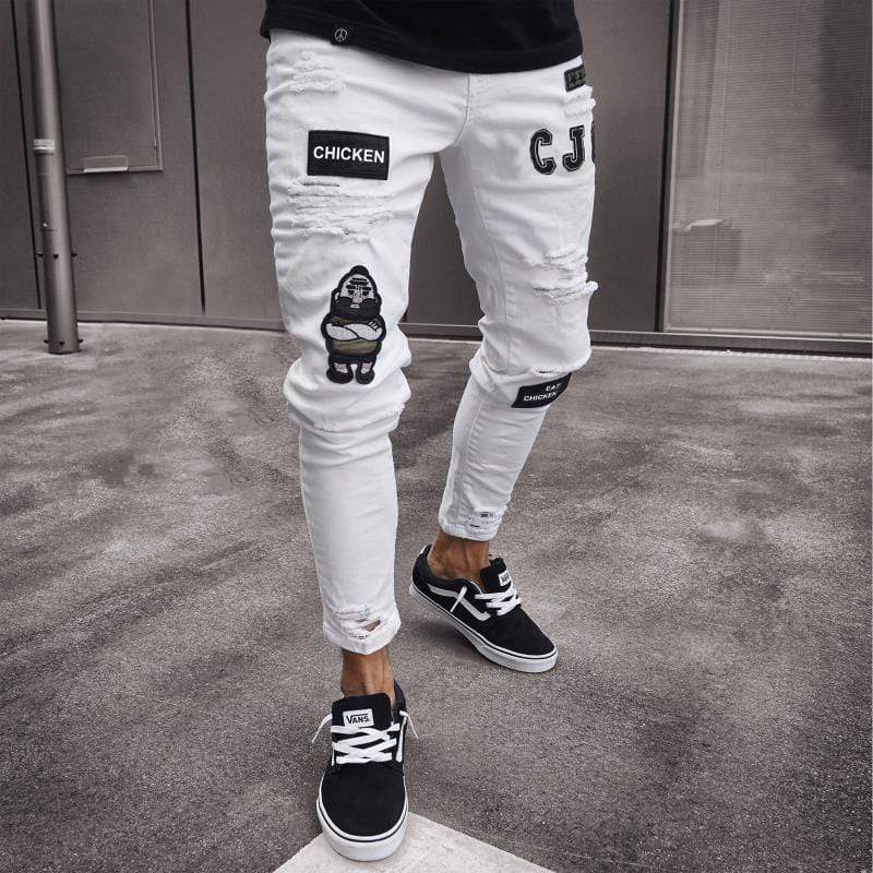 Richard | Herren Ripped Skinny Jeans mit Patch. - Elle Zürich
