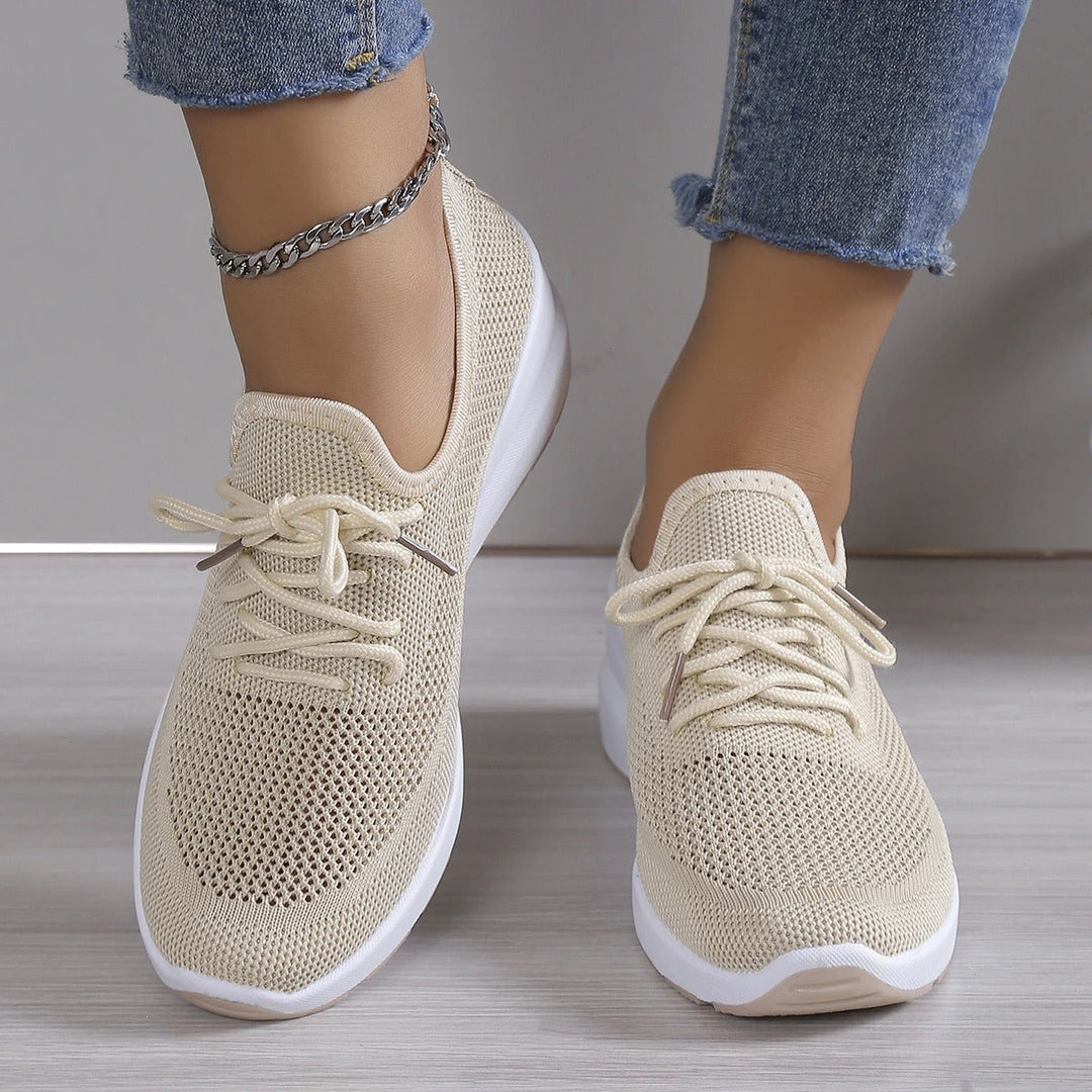 Elfriede | Damen Atmungsaktiver Mesh Plateau Walking Sneaker - Elle Zürich