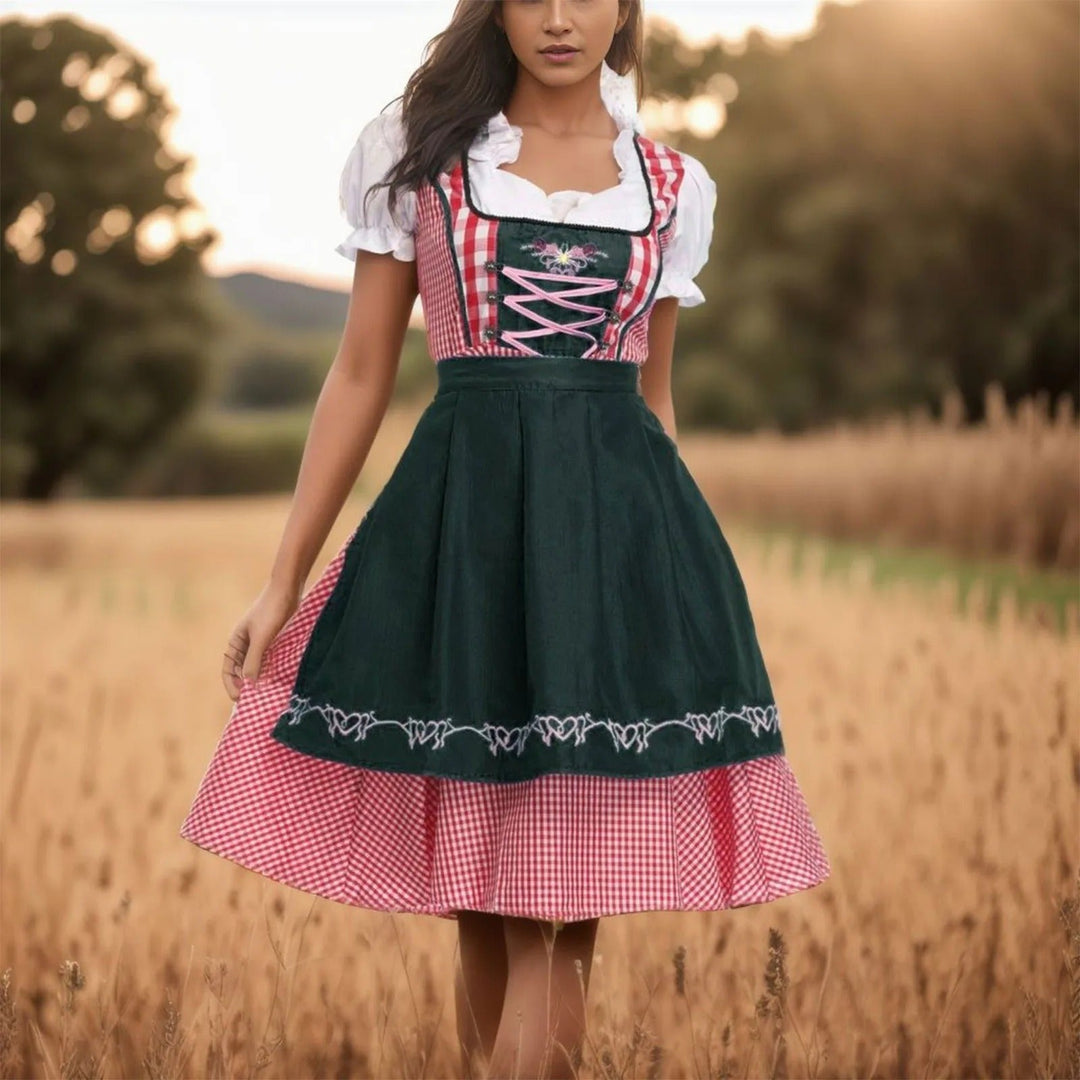 Angela | Damen Herbst Bayerisches Dirndlkleid mit Schürze - Elle Zürich
