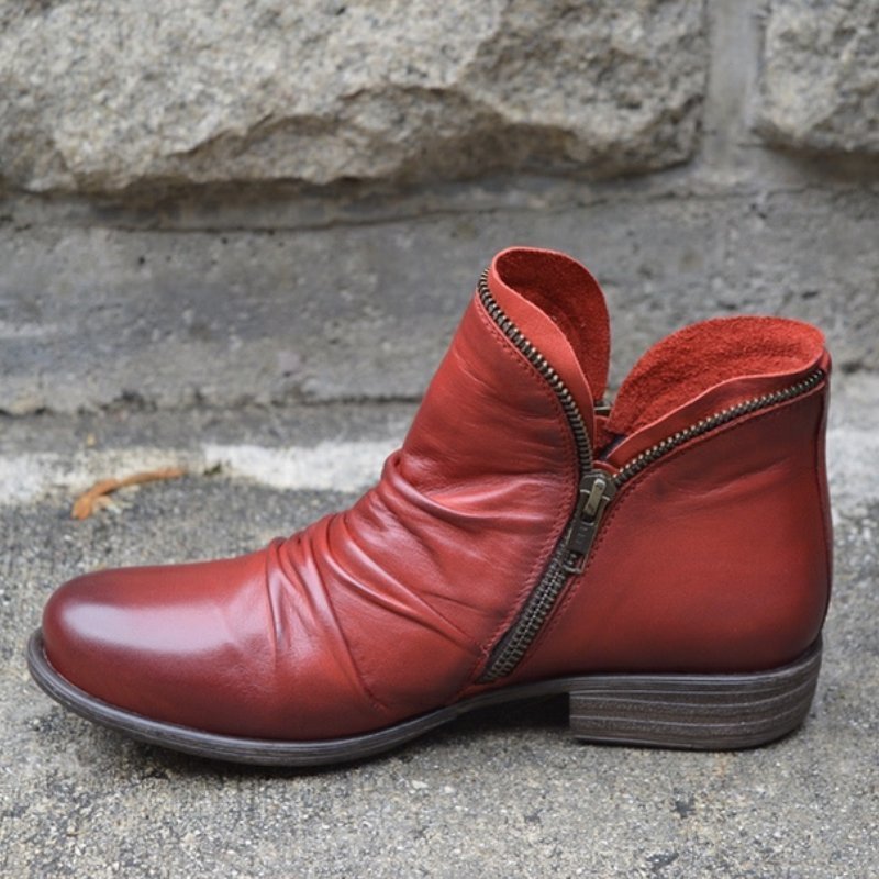 Leonie | Damen Stiefeletten mit zwei seitlichen Reißverschlüssen - Elle Zürich
