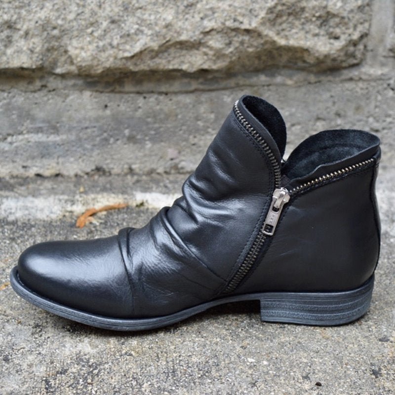 Leonie | Damen Stiefeletten mit zwei seitlichen Reißverschlüssen - Elle Zürich