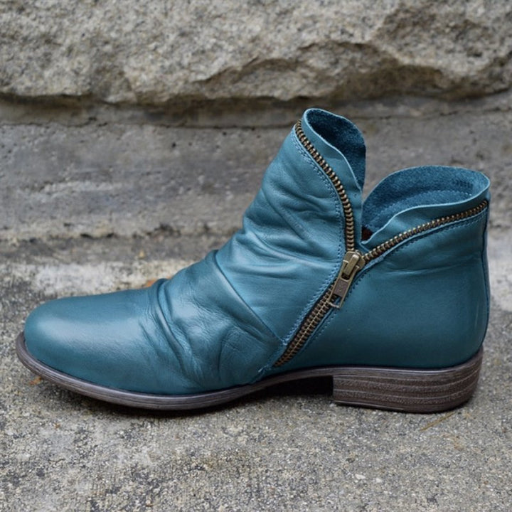 Leonie | Damen Stiefeletten mit zwei seitlichen Reißverschlüssen - Elle Zürich