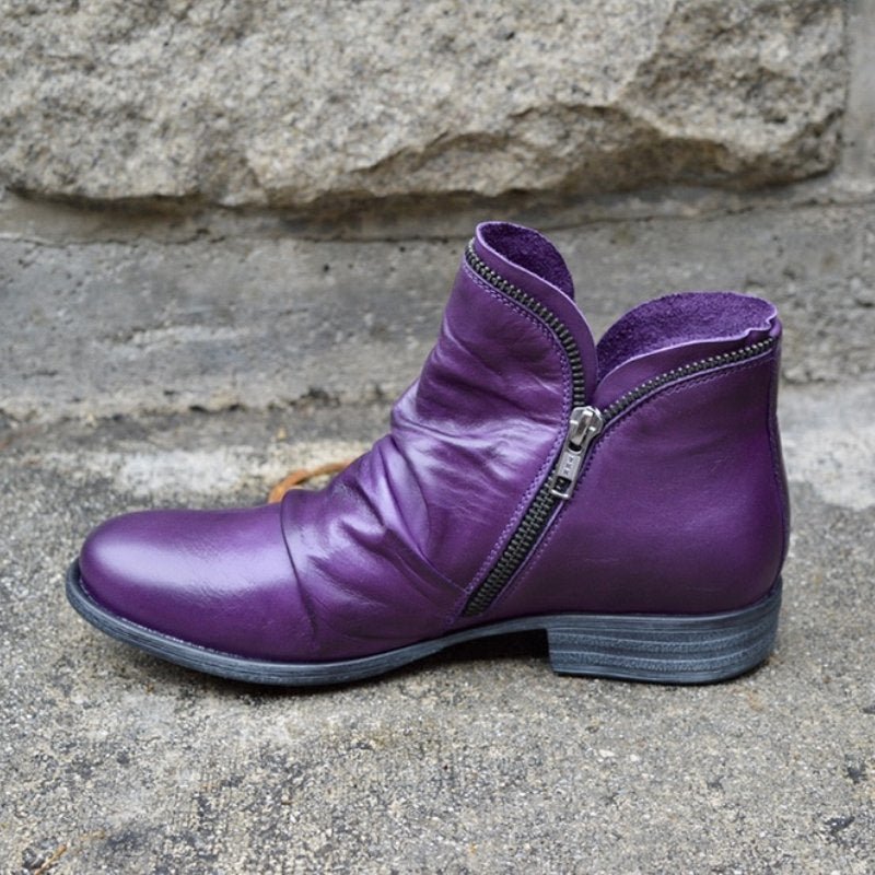 Leonie | Damen Stiefeletten mit zwei seitlichen Reißverschlüssen - Elle Zürich