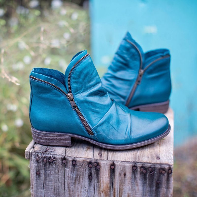 Leonie | Damen Stiefeletten mit zwei seitlichen Reißverschlüssen - Elle Zürich
