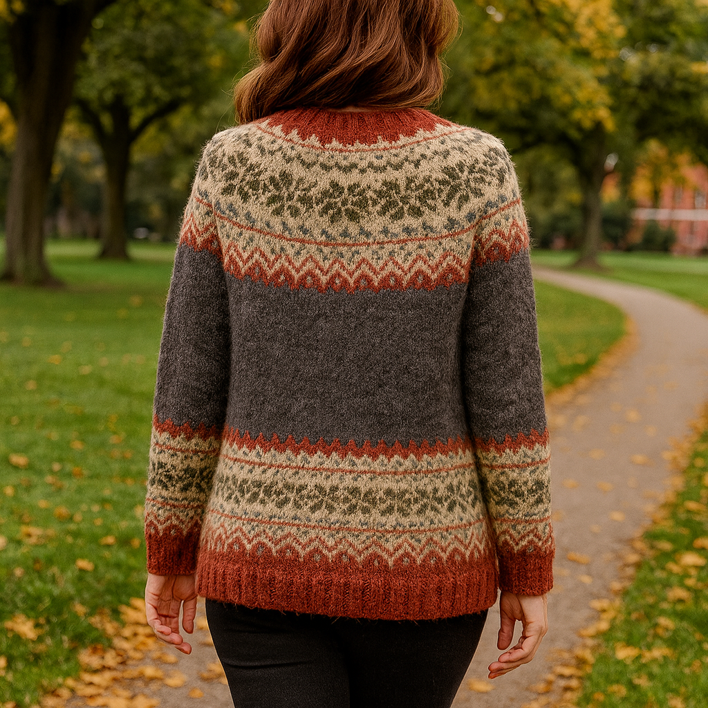 Anna | Damen Winter Nordische Strickjacke - Elle Zürich