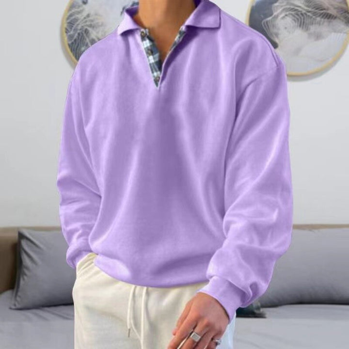 Dominic | Herren Relaxed Fit Sweatshirt mit Polokragen - Elle Zürich