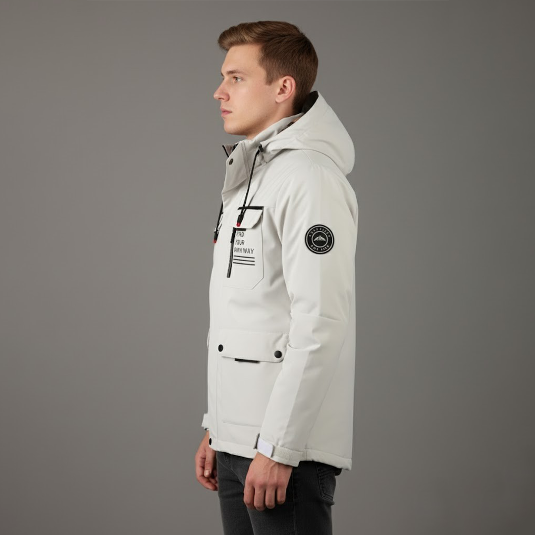 Clemens | Herren Wasserdichte Ski Winterjacke Mit Kapuze Für Draußen