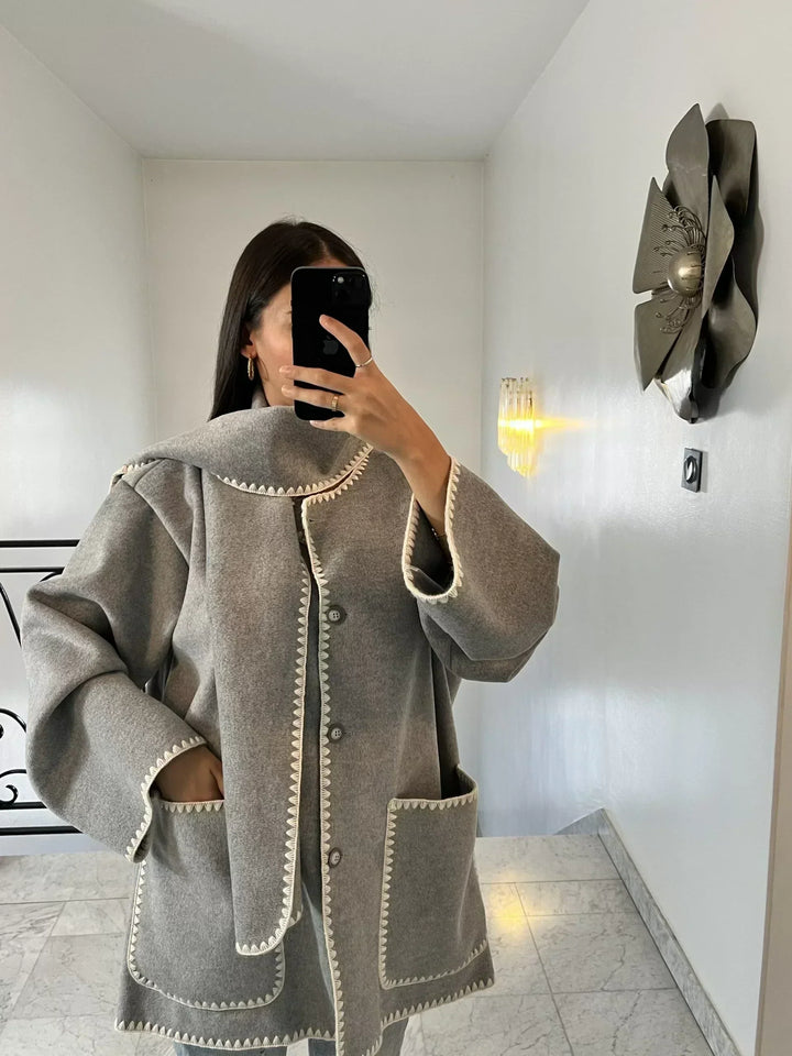 Victoria | Damen Gemütlicher Winter Oversized Mantel - Elle Zürich