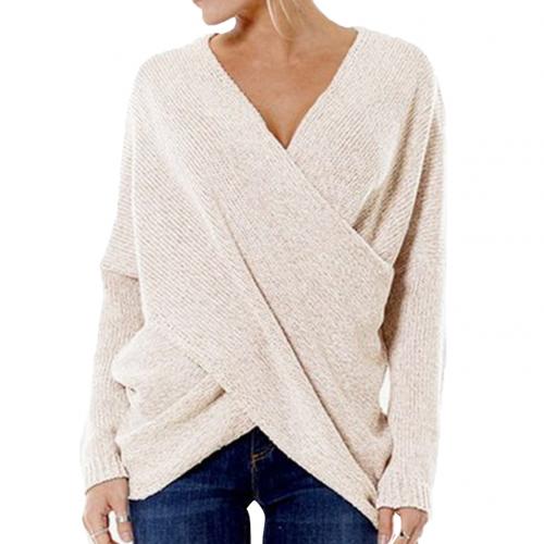 Franziska | Damen Überkreuz Strickpullover Oberteil - Elle Zürich