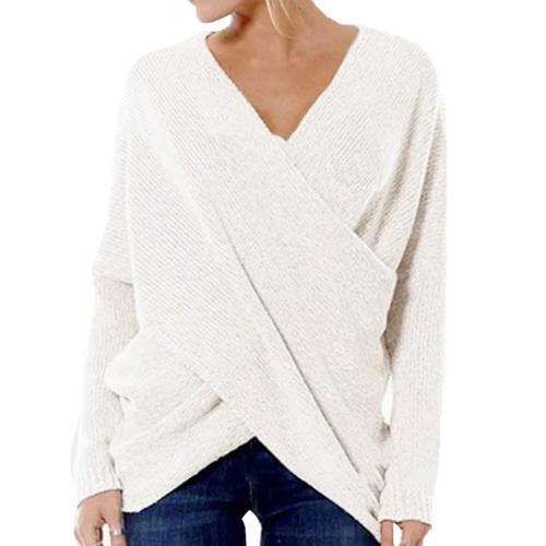 Franziska | Damen Überkreuz Strickpullover Oberteil - Elle Zürich