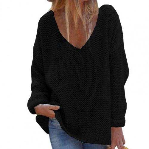 Beatrice | Damen Lockerer V Ausschnitt Strickpullover - Elle Zürich