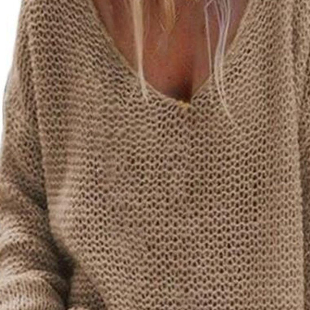 Beatrice | Damen Lockerer V Ausschnitt Strickpullover - Elle Zürich