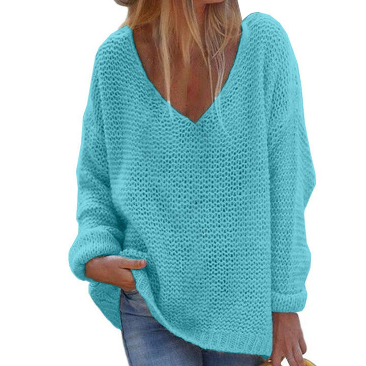 Beatrice | Damen Lockerer V Ausschnitt Strickpullover - Elle Zürich