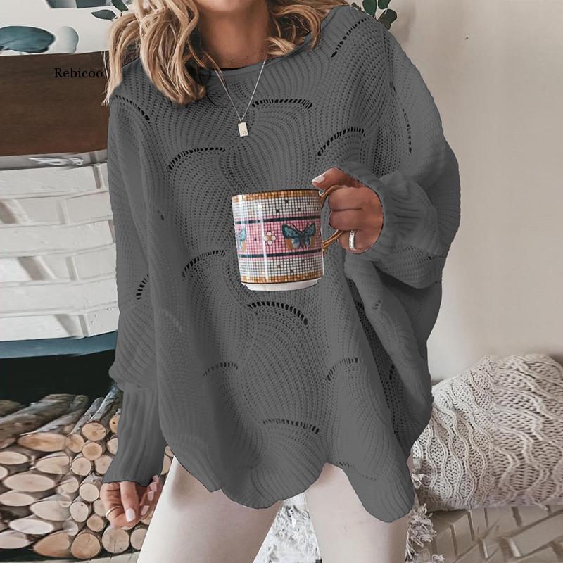 Bettina | Damen Locker Gestrickter Pullover mit Langarm - Elle Zürich