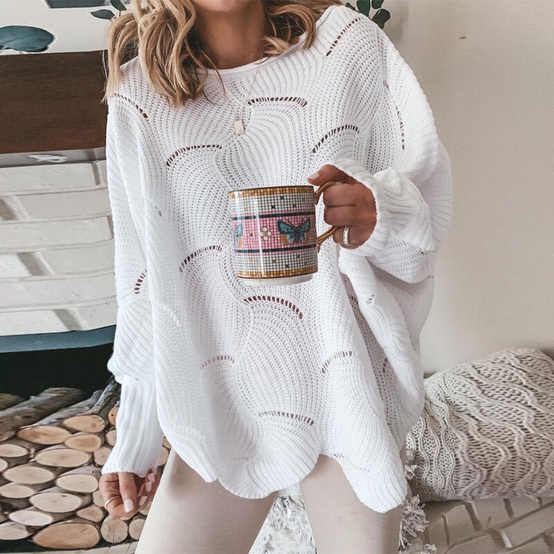 Bettina | Damen Locker Gestrickter Pullover mit Langarm - Elle Zürich