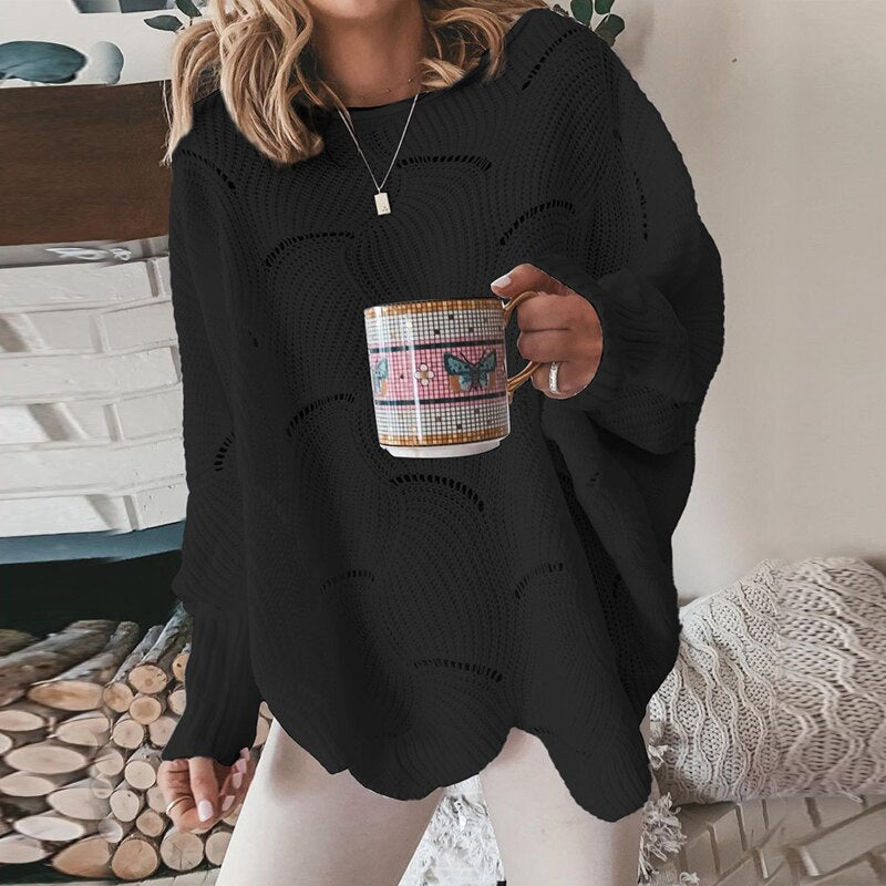 Bettina | Damen Locker Gestrickter Pullover mit Langarm - Elle Zürich