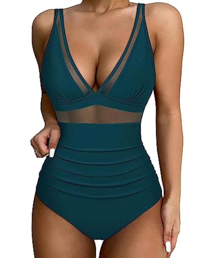 Angela | Eleganter Einteiler Badeanzug Damen - Elle Zürich